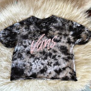 Vans Black and White Tie-Dye Crop Top